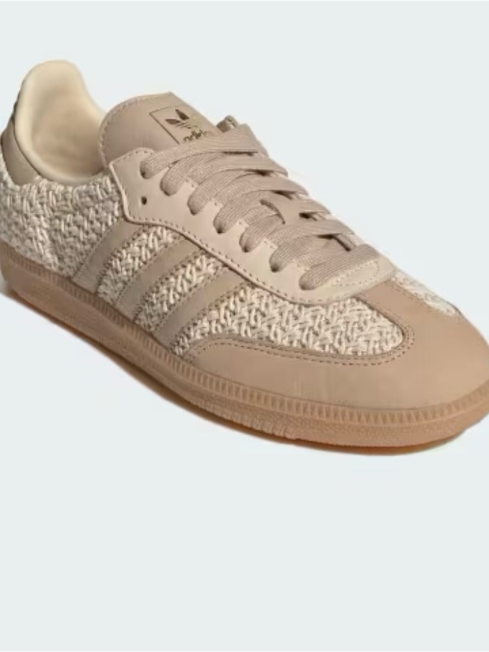 adidas Samba Knit Sneaker in Beige and Cream